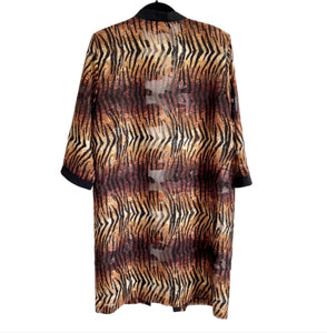 VINTAGE LATE 80’S SHEER TIGER PRINT KIMONO