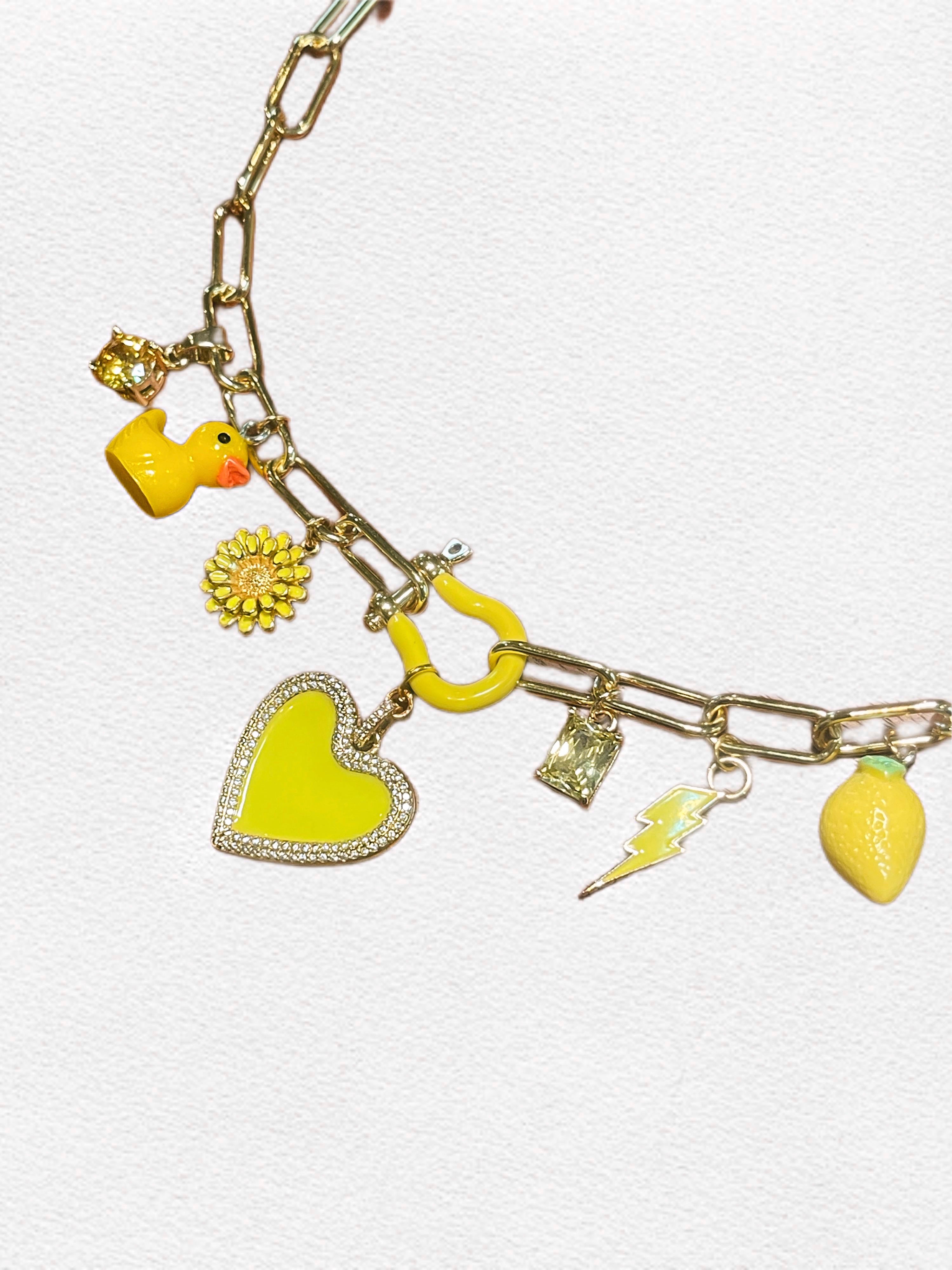 SUNSHiNE ON MY WINDOW MAKES ME HAPPi CHARMIE NECKLACE
