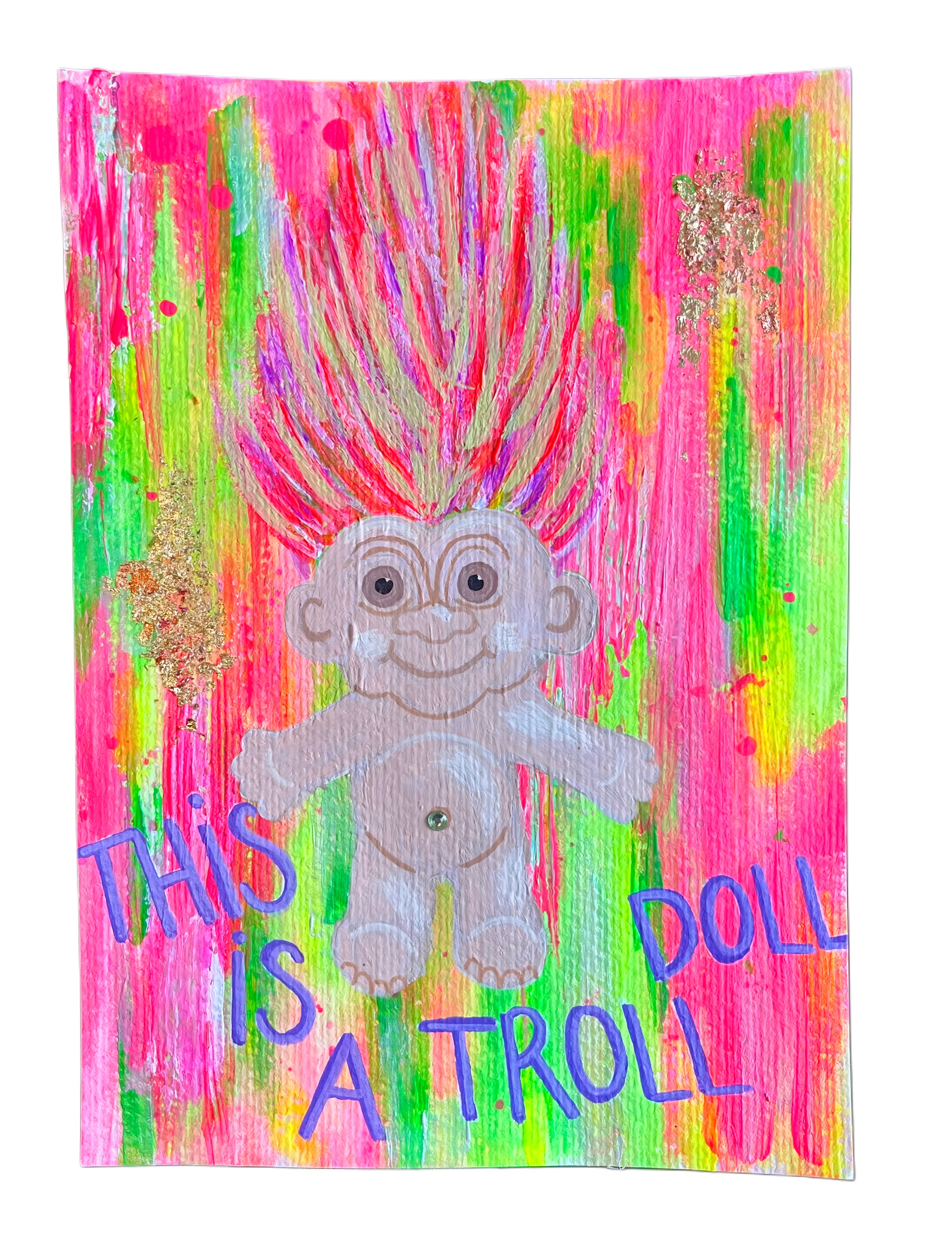 THIS IS A TROLL DOLL (w/ rhinestone bellybutton)